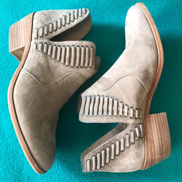 Vince Camuto Shoes - Vince Camuto Split Ankle Bootie Light Brown Suede